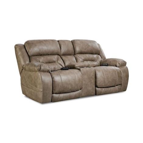 Homestretch Furniture Enterprise Power Reclining Leather Loveseat 158-57-17 IMAGE 1