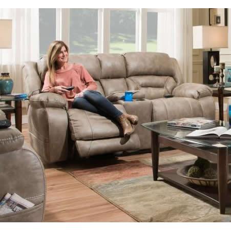 Homestretch Furniture Enterprise Power Reclining Leather Loveseat 158-57-17 IMAGE 2