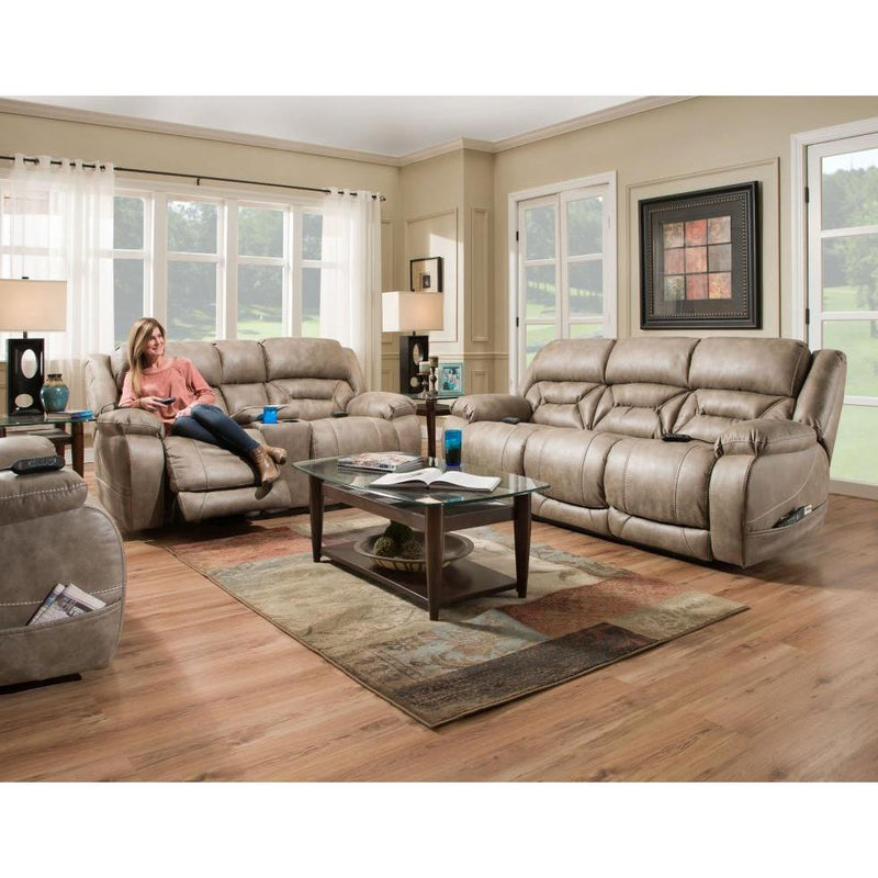Homestretch Furniture Enterprise Power Reclining Leather Loveseat 158-57-17 IMAGE 3