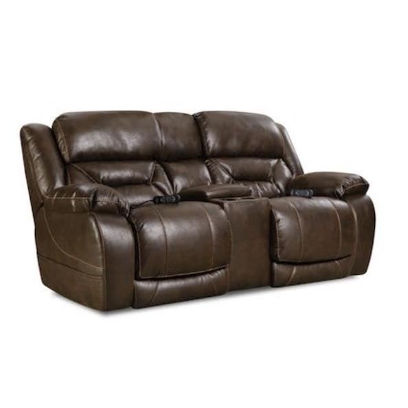 Homestretch Furniture Enterprise Power Reclining Leather look Loveseat 158-57-21 IMAGE 1