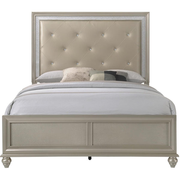 Crown Mark Lila Queen Upholstered Panel Bed B4390-Q-HBFB/B4390-KQ-RAIL IMAGE 1