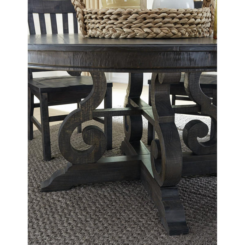 Magnussen Round Bellamy Dining Table with Pedestal Base D2491-23B/D2491-23T IMAGE 2