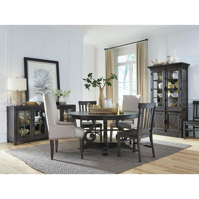 Magnussen Round Bellamy Dining Table with Pedestal Base D2491-23B/D2491-23T IMAGE 3