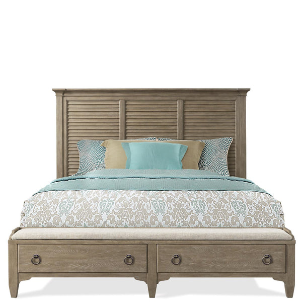 Riverside Furniture Myra California King Upholstered Platform Bed with Storage 59480/59485/59483 IMAGE 1