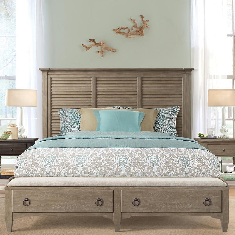 Riverside Furniture Myra California King Upholstered Platform Bed with Storage 59480/59485/59483 IMAGE 2