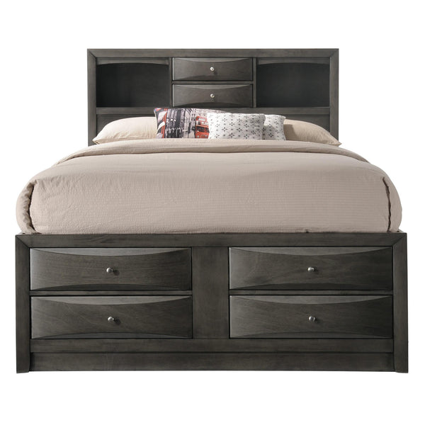 Crown Mark Emily Queen Bookcase Bed with Storage B4275-Q-HBFB/B4275-Q-RAIL/B4275-Q-DRW-L/B4275-Q-DRW-R IMAGE 1