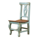 LMT Imports Alis Dining Chair VMANTI-L-SIL-025 TURQ/WALNUT IMAGE 1