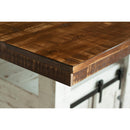 International Furniture Direct Square Pueblo Counter Height Dining Table with Pedestal Base IFD360COUNT-TE/IFD360COUNT-B IMAGE 4