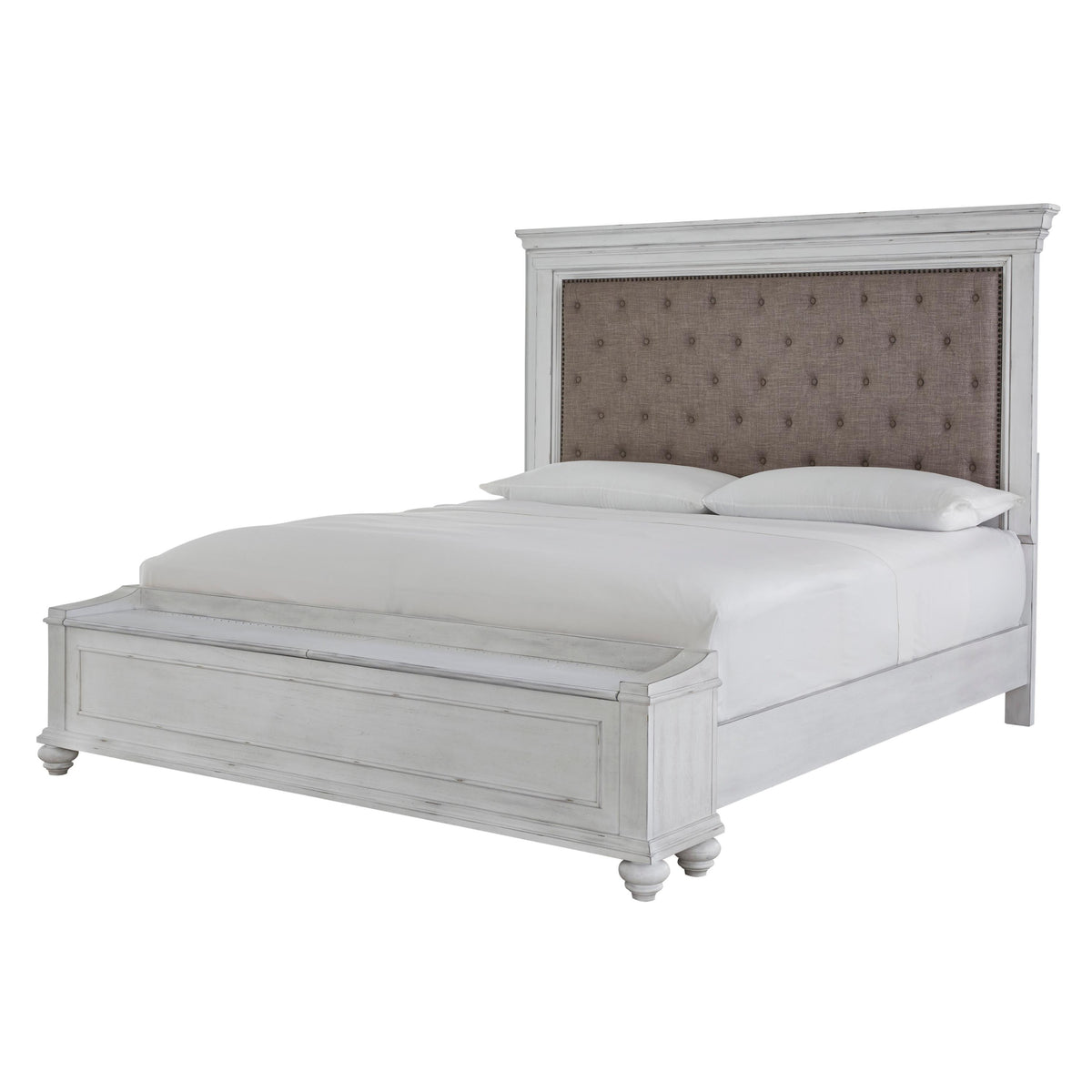 Benchcraft Kanwyn King Upholstered Panel Bed with Storage B777-158/B77