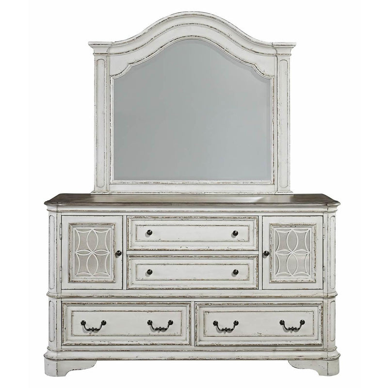 Liberty Furniture Industries Inc. Magnolia Manor Arched Dresser Mirror 244-BR52 IMAGE 2