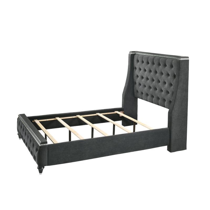 Crown Mark Giovani King Upholstered Panel Bed B7900-K-HB/B7900-K-FB/B7900-KQ-RAIL IMAGE 2