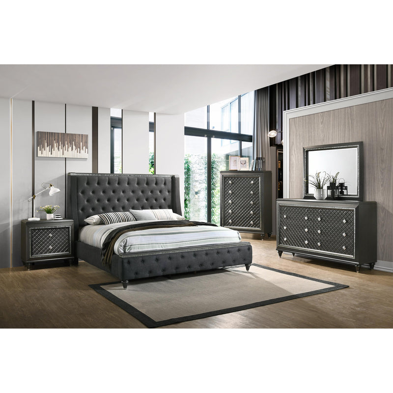 Crown Mark Giovani King Upholstered Panel Bed B7900-K-HB/B7900-K-FB/B7900-KQ-RAIL IMAGE 4