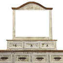 LMT Imports White Washed Dresser Mirror VSERU-PW-ACC80D WHITE IMAGE 1