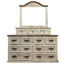 LMT Imports White Washed 8-Drawer Dresser VSERU-PW-COMMD WHITE IMAGE 2