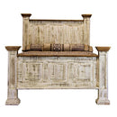 LMT Imports White Washed Queen Panel Bed VSERU-PW-CAM020Q WHITE IMAGE 1