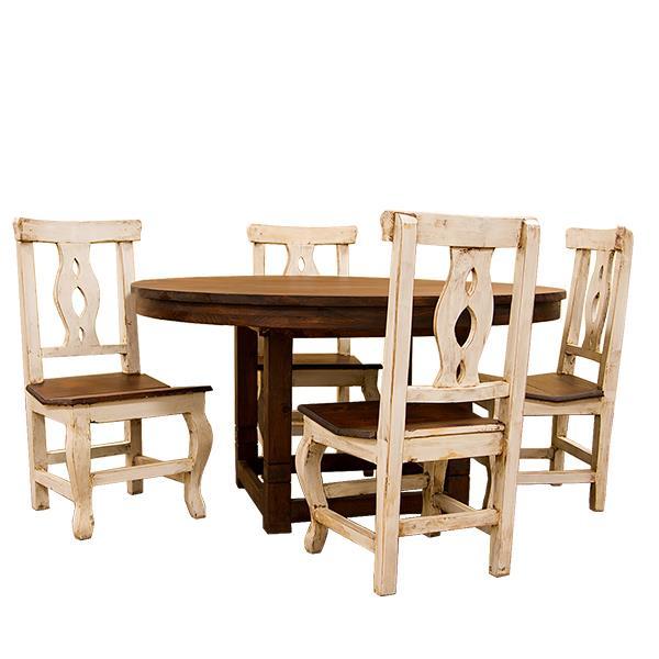 LMT Imports Round Walnut Lauro Dining Table VMANTI-L-MES-040 WALNUT IMAGE 2
