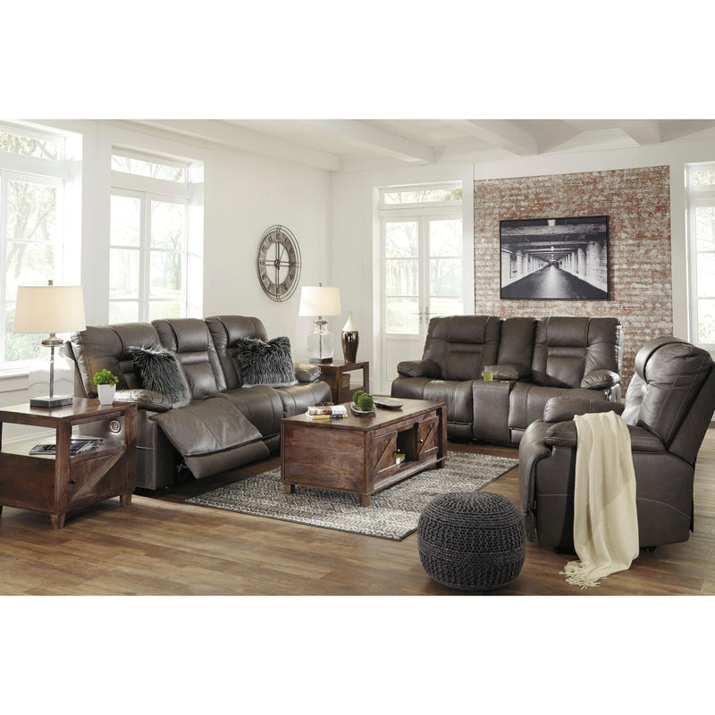 Signature Design by Ashley Wurstrow Power Reclining Leather Match Loveseat U5460218 IMAGE 15