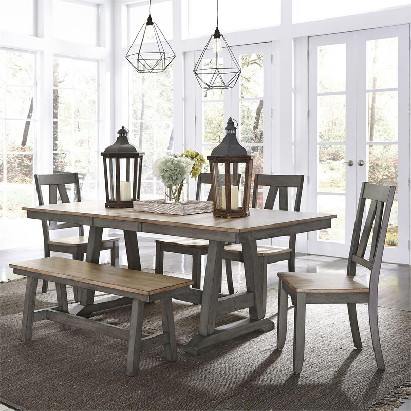 Liberty Furniture Industries Inc. Lindsey Farm Dining Table with Trestle Base 62-CD-TRS IMAGE 13