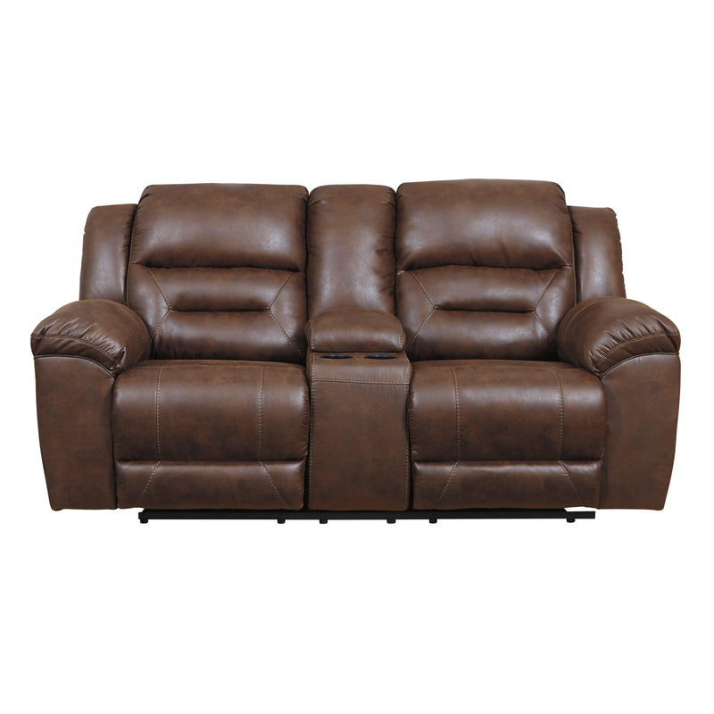 Signature Design by Ashley Stoneland Reclining Leather Look Loveseat 3990494 IMAGE 1