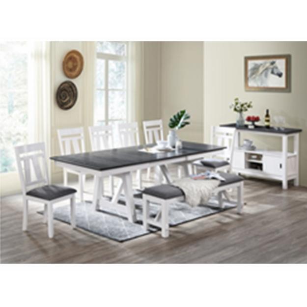 Crown Mark Maribelle Dining Table with Trestle Base 2158CG-T-TOP/2158CG-T-LEG IMAGE 2