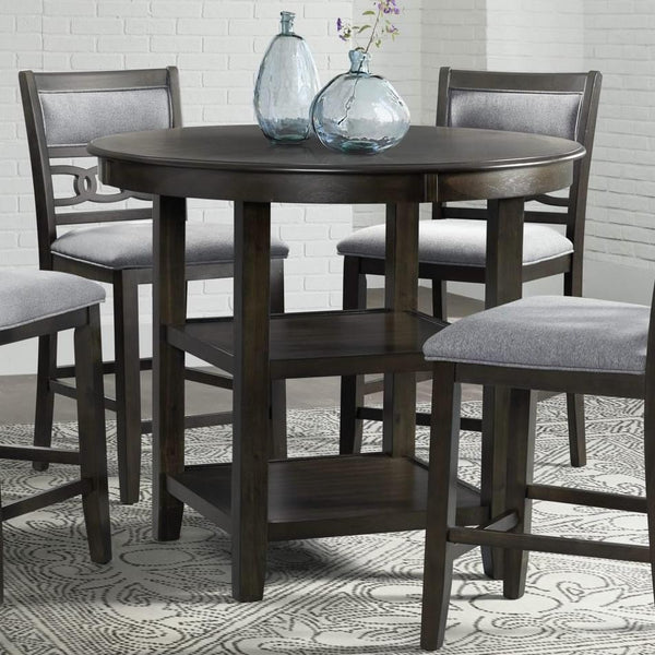 Elements International Round Amherst Counter Height Dining Table with Pedestal Base DAH550CT IMAGE 1
