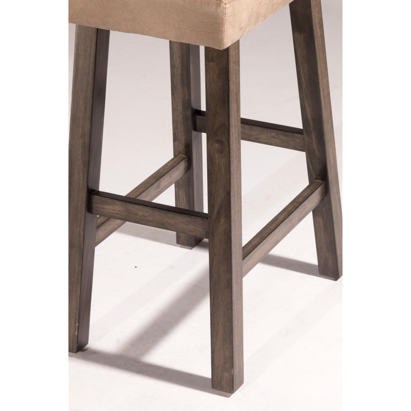 Hillsdale Furniture Saddle Counter Height Stool Saddle Backless Counter Stool - Rustic Grey IMAGE 2