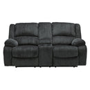Signature Design by Ashley Draycoll Reclining Fabric Loveseat 7650494 IMAGE 1