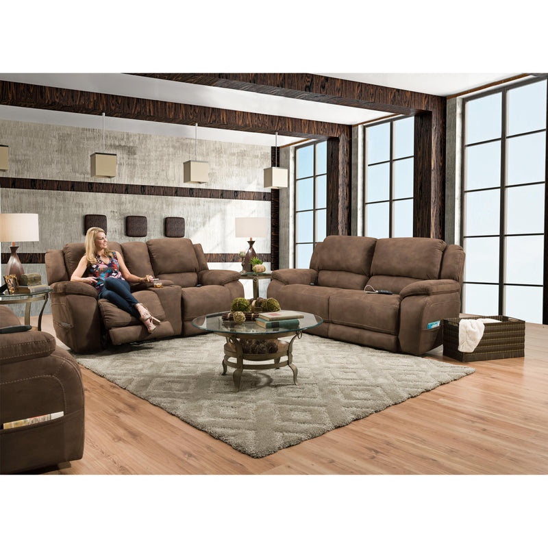 Homestretch Furniture Power Reclining Fabric Loveseat 187-57-21 IMAGE 2