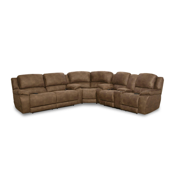 Homestretch Furniture Power Reclining Fabric Sectional 187 Power Sectional - Color 21 IMAGE 1