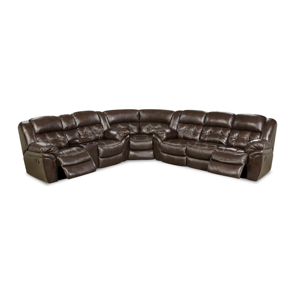 Homestretch Furniture Reclining Leather 3 pc Sectional 155 3 pc Super-Wedge Sectional - Color 21 IMAGE 1