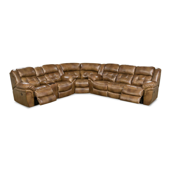 Homestretch Furniture Reclining Leather 3 pc Sectional 155 3 pc Super-Wedge Sectional - Color 15 IMAGE 1