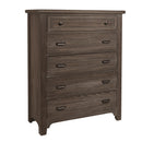 Vaughan-Bassett Bungalow 5-Drawer Chest 740-115 IMAGE 1