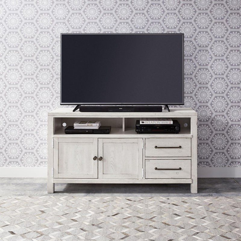 Liberty Furniture Industries Inc. Modern Farmhouse TV Stand with Cable Management 406W-TV56 IMAGE 9