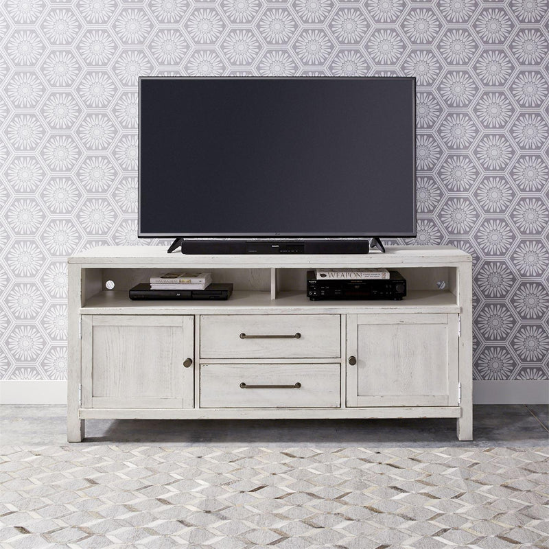 Liberty Furniture Industries Inc. Modern Farmhouse TV Stand with Cable Management 406W-TV66 IMAGE 9
