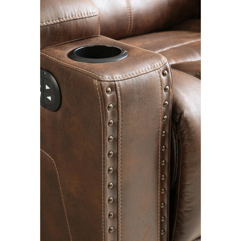 Signature Design by Ashley Owner's Box Power Reclining Leather Look Loveseat 2450518 IMAGE 10