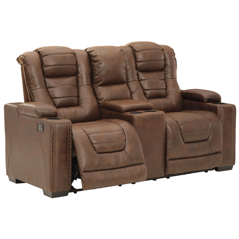 Signature Design by Ashley Owner's Box Power Reclining Leather Look Loveseat 2450518 IMAGE 3