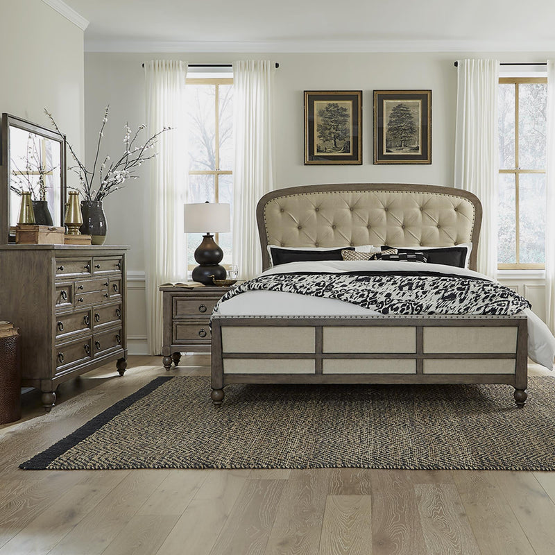 Liberty Furniture Industries Inc. Americana Farmhouse Queen Upholstered Panel Bed 615-BR-QSH IMAGE 5