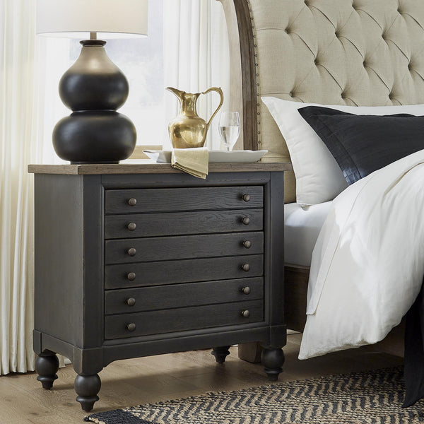 Liberty Furniture Industries Inc. Americana Farmhouse 3-Drawer Nightstand 615-BR62-B IMAGE 1