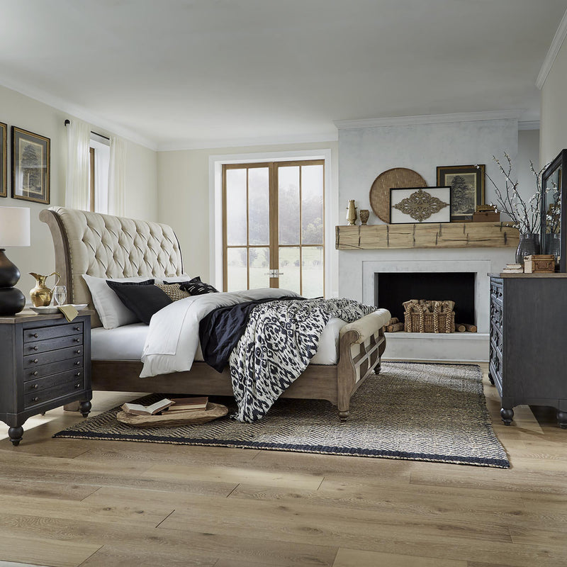 Liberty Furniture Industries Inc. Americana Farmhouse 3-Drawer Nightstand 615-BR62-B IMAGE 2