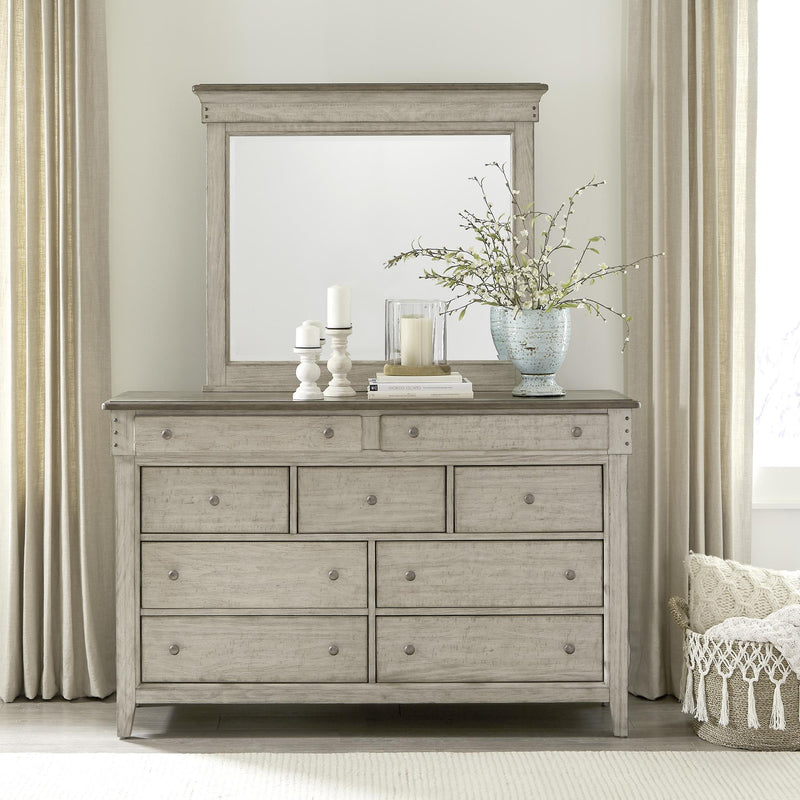 Liberty Furniture Industries Inc. Ivy Hollow 9-Drawer Dresser with Mirror 457-BR-DM IMAGE 1